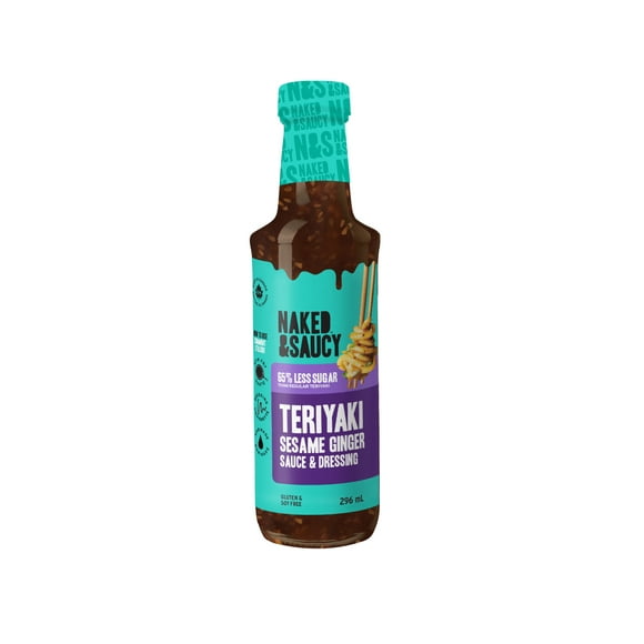 Sauce teriyaki à faible teneur en sucre Naked & Saucy, 296 mL