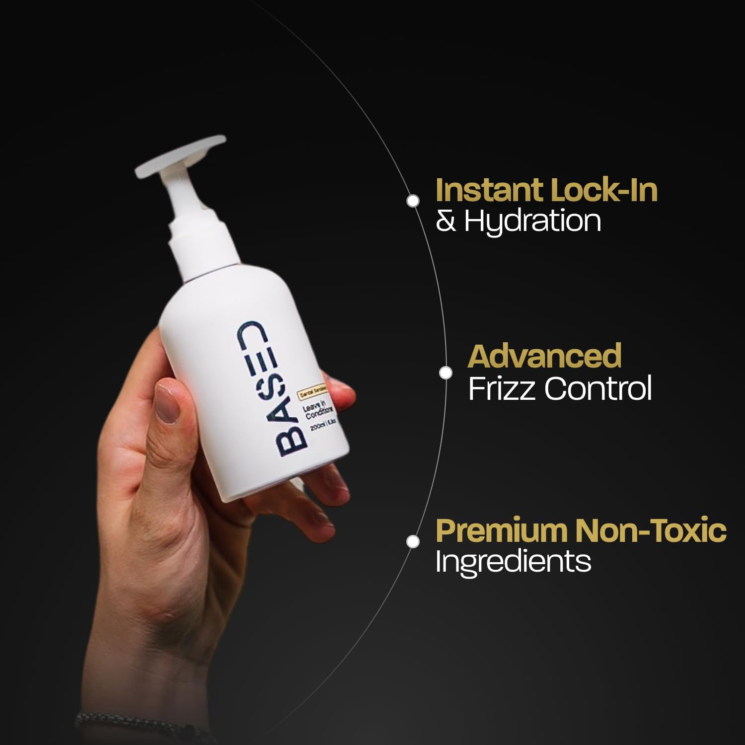 BASED BODYWORKS Leave In Conditioner For Men 6.8 Fl Oz Instant Frizz Control Hydrates Nourishes Hair Healthy Frizz Free Minutes, Makeup Organizers