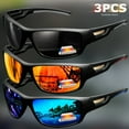 thumbnail image 2 of 1/3 Sports Polarized Sunglasses Camouflage Wraparound Frame Multicolor Lenses for Driving Fishing UV Protection Unisex Eyewear, 2 of 10