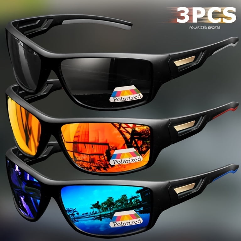 Polarized Sunglasses for Driving UV Protection Unisex Wrap Around 1/3 Sports Polarized Sunglasses Camouflage Wraparound Frame  main image 2
