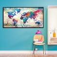 thumbnail image 3 of Cuadros Decorativos pintura de diamante 5D Likrtyny mapa del mundo taladro cuadrado completo, 3 of 9