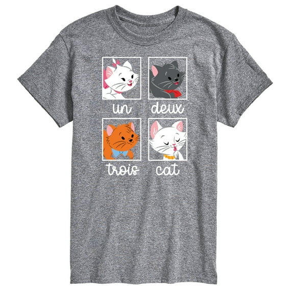 Disney Classics - Cats & Dogs - Un Deux Trois Cat - Men's Short Sleeve Graphic T-Shirt