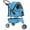 Blue, variant on Bestpet Pet Stroller for Medium and Small Dogs, Foldable, 3 Wheels, Waterproof, Blue