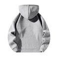 thumbnail image 4 of Resicozy Men's Quarter Zip Hoodies Zip Up Solid Color Hoodie Long Sleeve Drop Shoulder Sweatshirt Casual Pullover Gray 2XL, 4 of 7