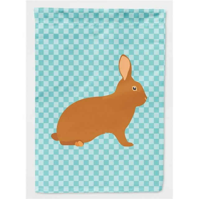 Caroline's Treasures BB8143CHF Drapeau de Maison en Toile à Carreaux Bleus Lapin Rex