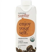 CalNaturale Svelte Cappuccino Organic Protein Shake, 11 fl oz, (Pack of 12)