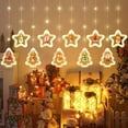thumbnail image 7 of WILLED Christmas String Lights 120LED Window Curtain Lights with Remote, 9.8ft Battery Operated Warm White Waterproof Fairy Lights with Hanging Xmas Ornaments for Indoor Outdoor Xmas Tree Patio Garden, 7 of 7