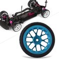 thumbnail image 4 of RC Car Wheels, 4pcs Rubber Wheels Tire with Aluminum Alloy Rim Spare Replacement Parts Accessory for 1/10 RC Car, 4 of 8