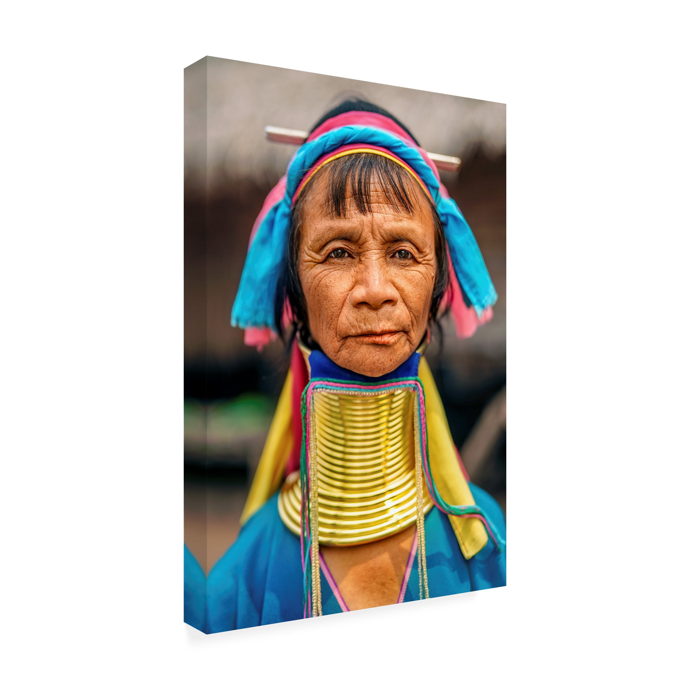 Ben Heine 'Kayan Long Neck Woman North Thailand Ethnic Minorities' Canvas Art