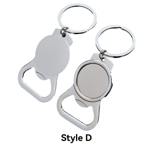 Keychains Board Ornaments DIY Keychain Wear resistant Waterproof Ornaments for Double Sided Bottle Opener Key Chain Heat Transfer Keyring Type D