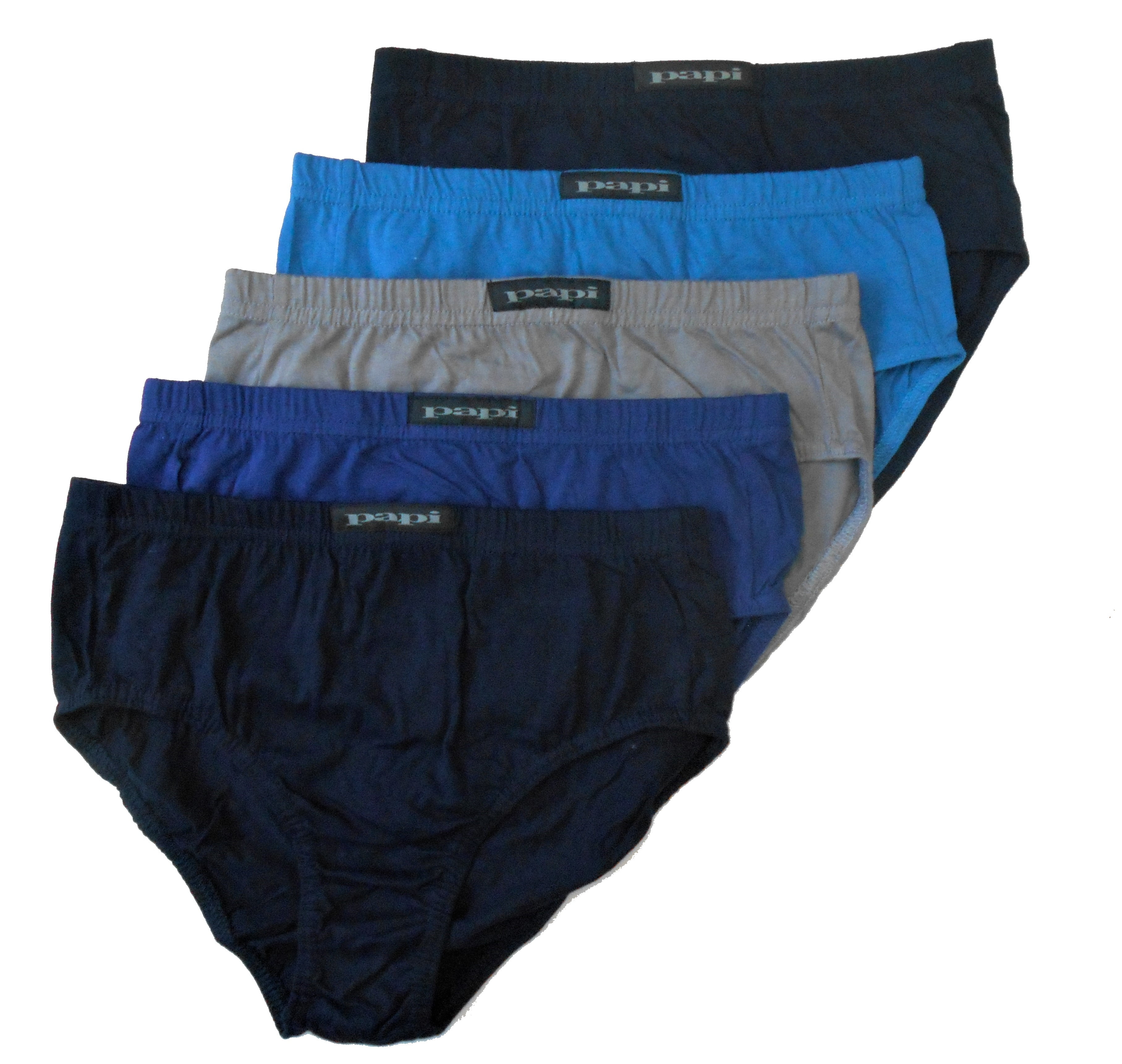 papi PAPI MEN UNDERWEAR PACK X5 SOLID 941 TEAL SMALL LOW RISE