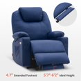 thumbnail image 3 of MCombo Large Power Lift Recliner Chair with Massage and Heat for Elderly Big and Tall People, 3 Positions, 2 Side Pockets, and Cup Holders, USB Ports, Faux Leather 7516 Blue, 3 of 10