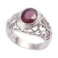 thumbnail image 2 of 925 Sterling Silver Certified Ruby Promise Ring Jewelry Gift Free Ship, 2 of 3