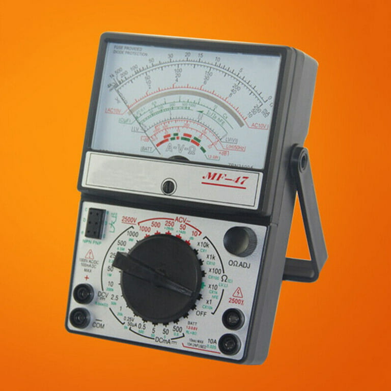 Eosnow Multimètre à écran numérique multifonctionnel MF47B, détecteur de  courant de tension AC DC