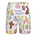 thumbnail image 6 of Kdxio Happy Easter1 Pattern Mens Casual Shorts - Drawstring Summer Beach Sports Shorts for Men, 6 of 9