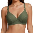 thumbnail image 3 of Byworldtasic Women's Wireless Lace Trim Bra Non‑Padded Soft Cup Everyday Comfort Bralette Adjustable Straps Bra, 3 of 10