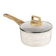 thumbnail image 2 of jifeng Non Stick Milk Pot 16cm Small Chocolate Melt Pan Soup Pot for Home Gas Stove White, 2 of 9
