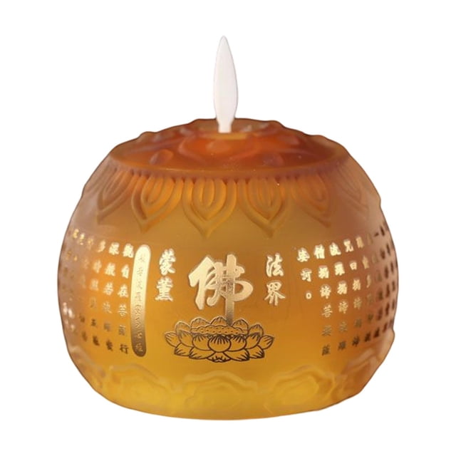 DOLITY LED Tea Lights Candle Flickering Electric Candle Lights Flameless Lotus Buddhist Yellow