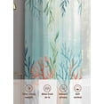 thumbnail image 6 of Ocean Starfish Seaweed Sheer Curtains 96 Inch Length 2 Panels for Living Room, Summer Coastal Beach Shell Coral Teal Voile Kitchen Curtain Set, Luxury Privacy Drapes Window Treatment for Bedroom, 6 of 7