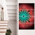 thumbnail image 1 of Fractal Fleur Bleue Rouge en Fleurs - Impression sur Toile d'Art Floral, 1 of 3