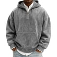 thumbnail image 6 of Frnrwgo Men's Hoodie Half Zip Loose Fit Warm Long Sleeve Hooded Casual Fall Winter Top, 6 of 6