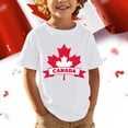 thumbnail image 3 of T-shirt pour Garçons de la Fête du Canada Drapeau Canadien Col Rond Manches Courtes T-Shirt pour Filles Fête Nationale T-Shirt Graphique Hauts Fête du Canada T-Shirt Graphique pour Filles, 3 of 5