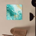 thumbnail image 4 of 10 Inch Wall Clock Battery Operated Silent Clock Decorative for Office, Kitchen, Outdoor, Living Room，Green Marble Art, 4 of 4