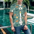 thumbnail image 6 of Lsque Flowe Rooster Pattern Mens Polo Golf Shirts Funny Graphics Shorts Sleeve Button Shirts Baseball T-shirt-XX-Large, 6 of 7