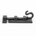 thumbnail image 5 of Renovators Supply Black Slide Bolt Door Latch 3 7/8" L Wrought Iron Metal Surface Sliding Bolts w/Catch for Cabinet Doors Rust Resistant Security Locks w/Hardware Pack of 4, 5 of 9