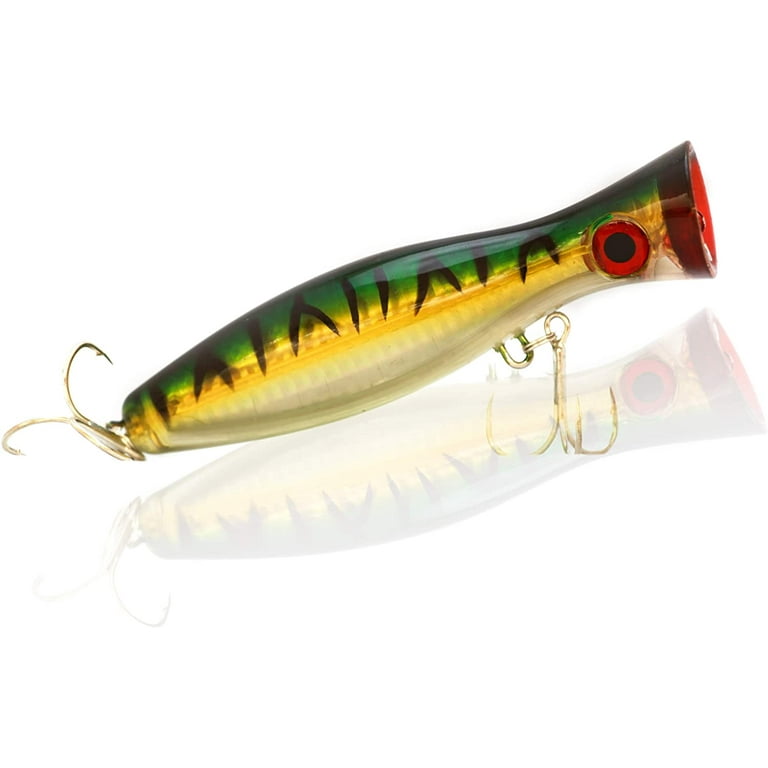 Large Fishing Popper Lure Saltwater Fishing Lure 5 Inches Bass Bait Lure 5 Inches, Green