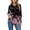 Cherry Floral, variant on Women's Long Sleeve Crew Neck Tunic Tops Pleated Fall Blouse Casual Dressy Shirts S-XXL