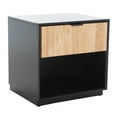 thumbnail image 5 of SAFAVIEH Grayden 1 Drawer Nightstand , Black Body/Natural Front Drawer (19.8 in. W x 17 in. D x 19.7 in. H), 5 of 14