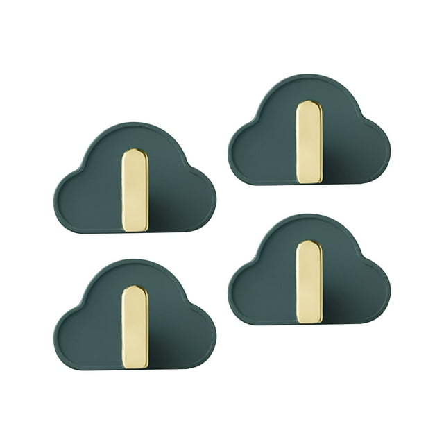 GROWTH TANK 4 Pcs Crochets de Rangement Multifonctions Auto-Adhésifs Flexibles Stables Suspendus Salle de Bain Verts