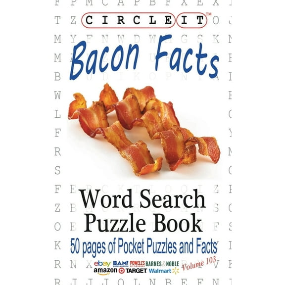 Circle It, Bacon Facts, Word Search, Puzzle Book, (Paperback)
