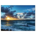 thumbnail image 2 of Sunset at Alghero under Dramatic Sky - Large Seashore Canvas Print, 2 of 3