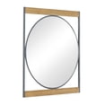 thumbnail image 5 of DecMode 28" x 40" Brown Wall Mirror with Oval Center, 5 of 7