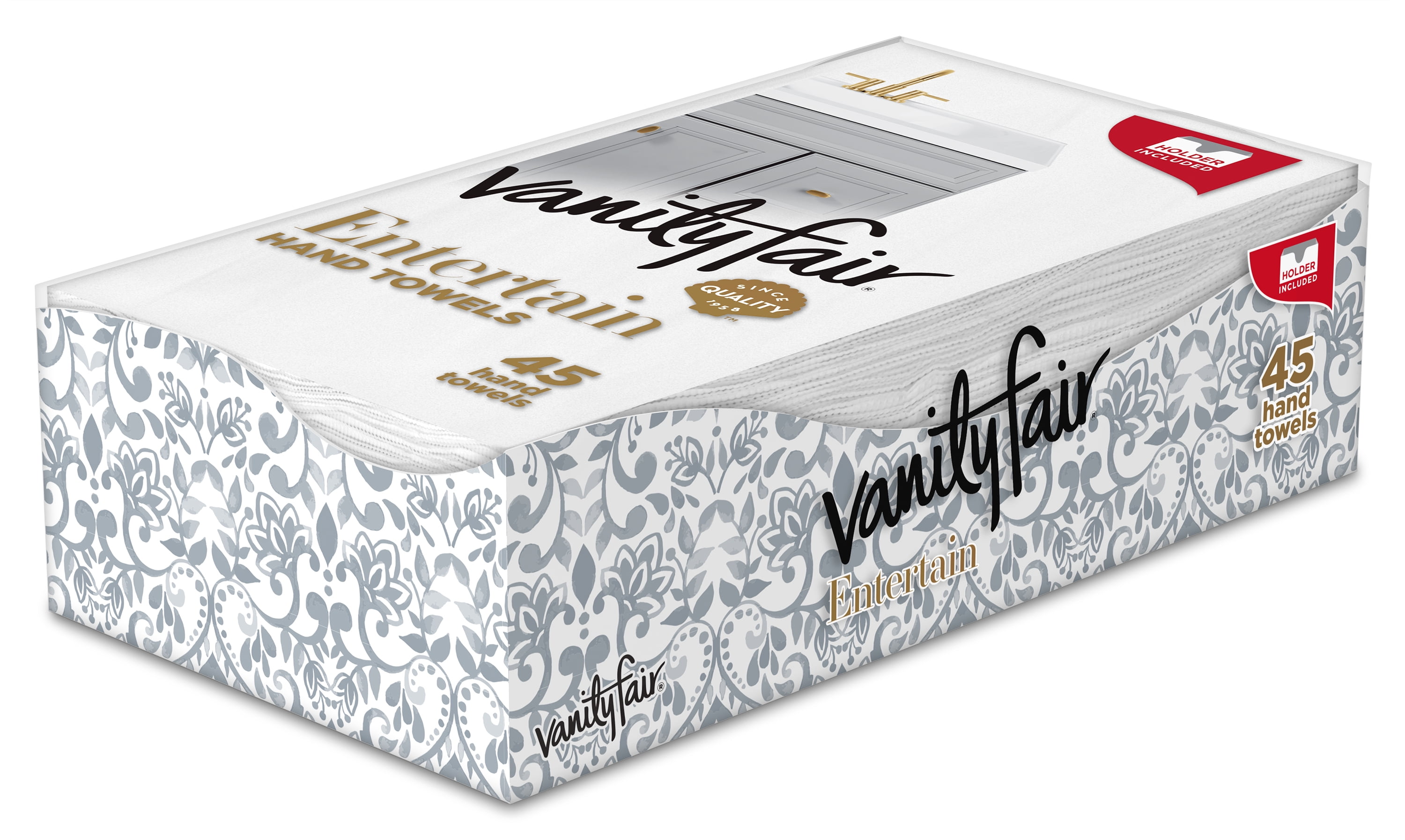 Vanity Fair Paper Hand Towels With Holder 45ct