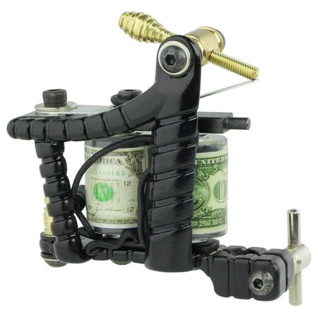 Dual Tattoo - PRO Tattoo Machine Gun Liner Shader Custom Dual 10-Wrap Coils Supply - Black
