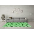 thumbnail image 3 of Ahgly Company Indoor Square Oriental Emerald Green Modern Area Rugs, 8' Square, 3 of 4