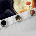 thumbnail image 4 of Feelyou Halloween Black Cat Black Out Curtains for Kids, Mystic Moon Curtains Pack of 2 (42x63 Each), Rustic Groovy Floral Bedroom Curtains, Blackout Curtains Room Decor, 4 of 6