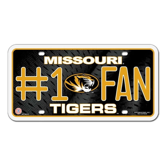 Missouri-Tiger's #1 Fan License Plate Auto Tag