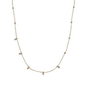 Time and Tru Adult Womens Gold Tone Crystal Dangle Delicate Metal Necklace
