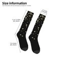 thumbnail image 2 of Naloa Star Silver Glitter Knee Socks, High Socks Long Stretchy Sock Women Knee High Stocking, Long Socks for Women, 2 of 6