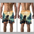 thumbnail image 3 of luoweisi Men's Beach Shorts Quick Dry Swim Trunks with Mesh Lining Sea Lion XL, 3 of 5