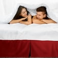 thumbnail image 2 of Bare Home Bed Skirt, Microfiber, Pleated, 15" Tailored Drop, Queen, Red, 2 of 5