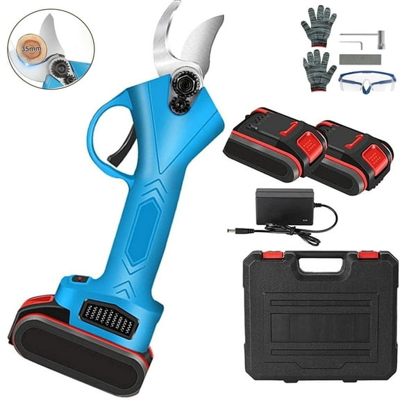 SUSUZI Electric Pruning Shears, 1.4" Cutting Diameter Electric Pruner with 2 Rechargeable Batteries, Cordless Pruning Shears for Gardening, Tree Branch Cutter