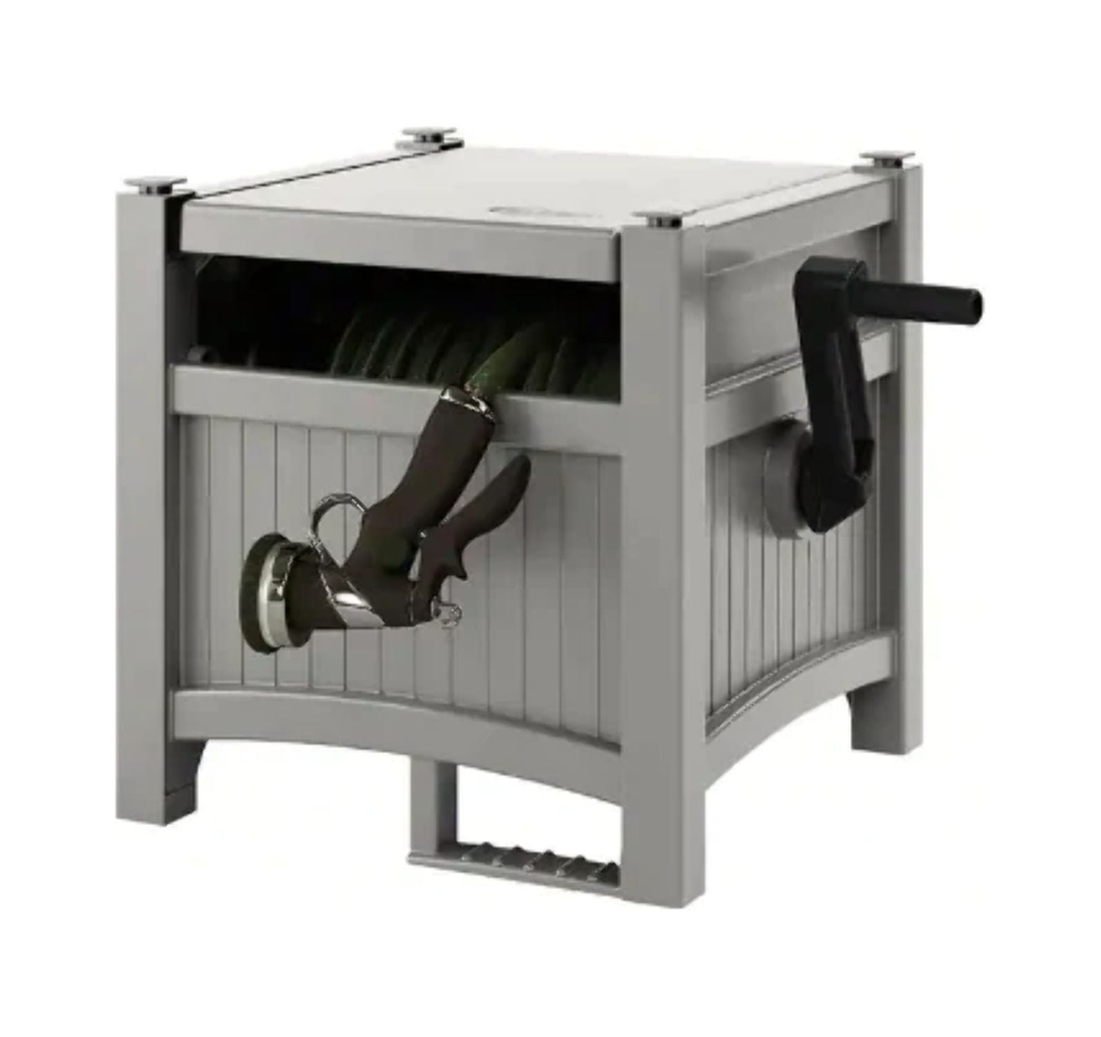 Suncast 100 ft. Gray Free Standing Hideaway Hose Reel