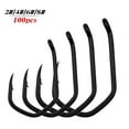 Hook,Barbed Carbon Steel 100pcs Fish Qisuo