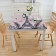 thumbnail image 3 of Eiffel Tower Flower Square Table ClothStain Resistant Tablecloth Decorative Table Cover for Wedding Dining Party, 3 of 7