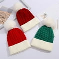 thumbnail image 2 of YUUZONE Daily Beanie Christmas Knit Hat with Cute White Pom Pom Warm Winter Caps, 2 of 12